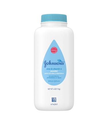 Johnson's Baby Aloe & Vitamin E Powder 4 oz - Pack of 4 | Gentle Baby Care - Buy Online on SooperMarket.com