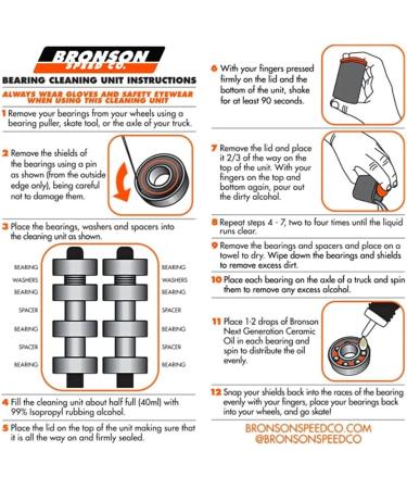 Bronson Bearings Cleaning Unit | Includes Spacers and Washers - Buy Online on SooperMarket.com