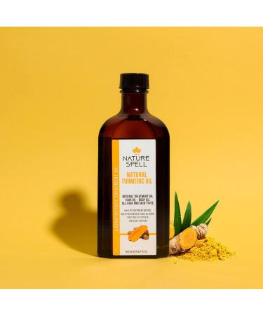 Nature Spell Turmeric Treatment Oil for Hair & Body - 150 ml Unscented | Natural Hair Care & Skin Benefits - Buy Online on SooperMarket.com
