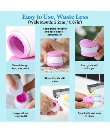 4 Pack Multi-Colored Cosmetic Containers 20ml - Silicone Screw Cap for Creams Lotions & Tablets - Ideal for Travel & Outdoor Use - Buy Online on SooperMarket.com