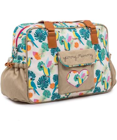 Pink Lining Yummy Mummy Baby Changing Bag - Parrot Cream | Stylish and Functional Nappy Bag - Buy Online on SooperMarket.com