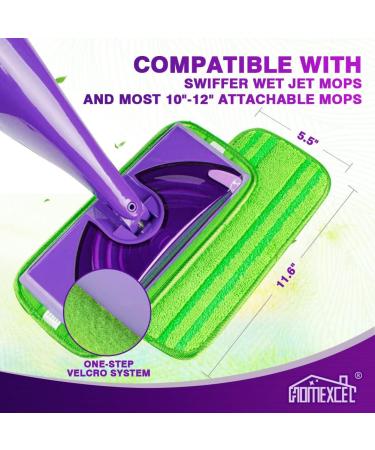 Microfiber Mop Pads for Swiffer Wet Jet - Reusable & Machine Washable - Pack of 4 - Buy Online on SooperMarket.com