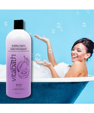 Vitabath Black Plum Bubble Bath - Moisturizing Foaming Soak for All Skin Types - 33.8 fl oz - Shop Internationally - Buy Online on SooperMarket.com