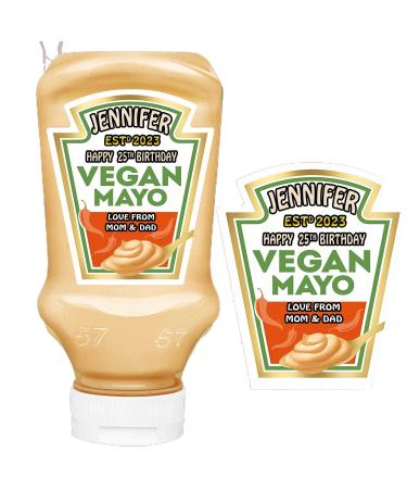 Personalised Customised Bottle Label Sticker for Heinz Vegan Mayo 220ml