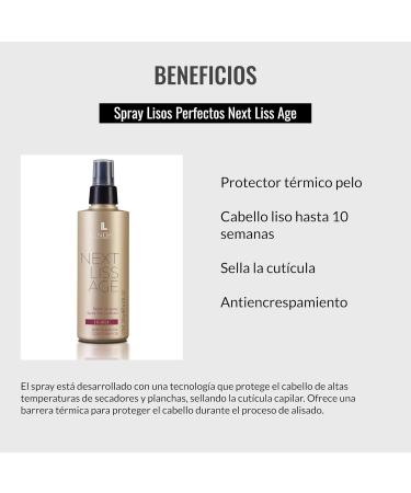 LENDAN - Perfect Straight Spray - Next Liss Age - 200 ml - Heat Protector for Hair - Keeps Hair Straight for Up to 10 Weeks - Seals Cuticles - Anti-Frizz - Paraben-Free - Buy Online on SooperMarket.com