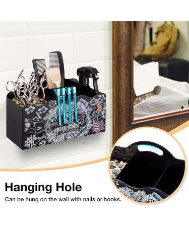Buy No LIFE Barber Scissors Holder Box - Black 3-Grille Organizer for Hairdressing Salons | Desktop Container with Sponge & Clips | Essential Barber Accessories - Buy Online on SooperMarket.com