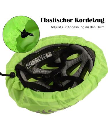 KKVOGMLE Reflective Waterproof Helmet Cover - 2-Piece Rain Protection for Bicycle Helmets | Durable and Reflective Riding Helmet Coating - Buy Online on SooperMarket.com