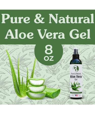 Organic Aloe Vera Gel - 100% Pure Cold Pressed for Face, Hair, Acne, Sunburn & More - 8 oz - Buy Online on SooperMarket.com