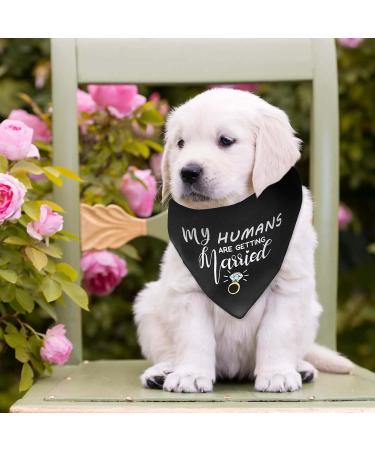 WLLHYF My Humans are Getting Married She Said Yes Dog Bandana Pets Scarf Triangle Bibs Kerchief Set Wedding Photo Prop Decoration Pet Costume Accessories for Dog Lovers Small Medium Large Dogs Cats - Buy Online on SooperMarket.com