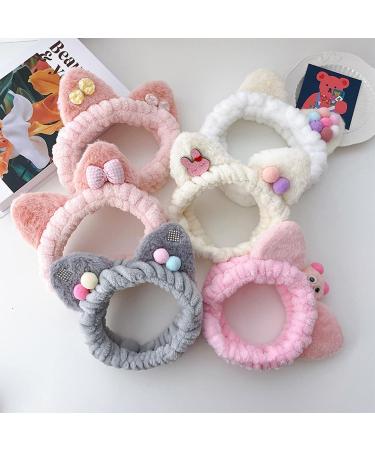 JSGHGDF Headband Plush r Cat Ears Headbands Makeup Hairband -slip Kitten Ear r Head Wrap Elastic Headbands 1 - Buy Online on SooperMarket.com