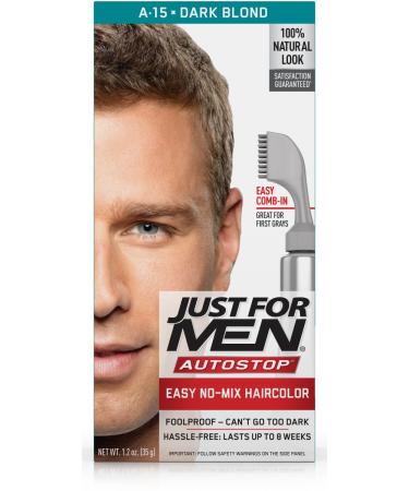 Just for Men AutoStop Dark Blond Hair Color A-15 - 1.2 oz | Easy Hair Dye for Men - Buy Online on SooperMarket.com