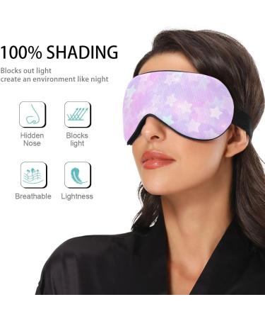 Haskirky Light Blocking Eye Mask - Breathable & Adjustable for Men and Women | Ideal for Travel, Yoga, Meditation, Office, Deep Sleep | Comfortable & Smooth with Stars Bokeh Design - Buy Online on SooperMarket.com