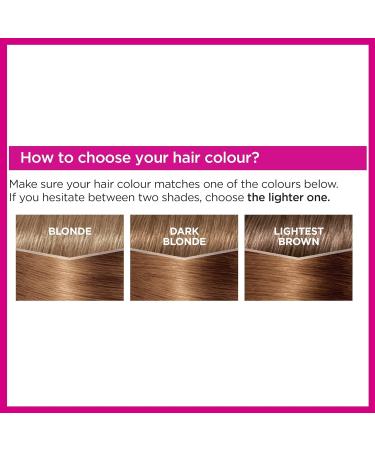 L'Or al Paris Ammonia-Free Semi-Permanent Hair Dye 700 Dark Blonde - Glossy Natural Finish | Up to 28 Shampoos | 1 Application - Buy Online on SooperMarket.com