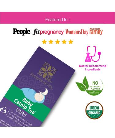 Secrets of Tea Catnip Colic Tea - USDA Organic Herbal Relief for Babies | Gas & Acid Reflux Relief, 20 Count - Buy Online on SooperMarket.com
