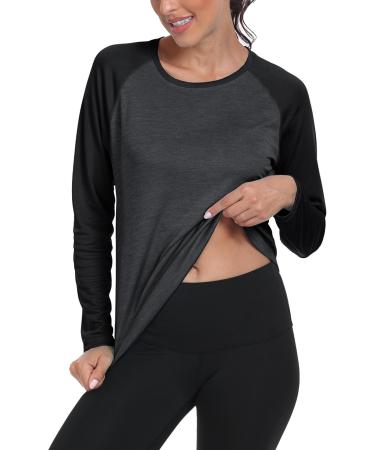 Ajezmax Women s Long-Sleeved UV Shirt | UPF 50+ Quick-Drying Running & Outdoor T-Shirt | Light Dark Gray - Buy Online on SooperMarket.com