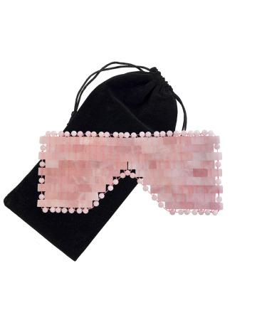 Eurow Eye Mask for Daily Relaxation Wellness & Comfort from Warmth or Coolness Natural Rose Quartz