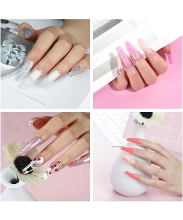 COSCELIA Gel Nail Polish Kit with U V Light Starter Kit 10PC Gel Polish Top Base Coat Nail Art Rhinestones Pink White Glitter Colors Gel Nail Manicure Kit Nail Art Design DIY for Women - Buy Online on SooperMarket.com