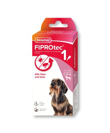 Beaphar | FIPROtec Spot-On for Small Dogs (2 10kg) | Kills Fleas & Ticks | Vet Strength Treatment | 1 Pipette