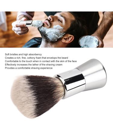 Men's Shaving Beard Brush - Handcrafted Nylon Foam Brush with Metal Handle | Effective Grooming Tool for Home & Travel - Buy Online on SooperMarket.com