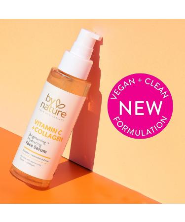By Nature Vitamin C + Collagen Face Serum - Brightening & Plumping Formula with Turmeric - 3fl. oz - Buy Online on SooperMarket.com