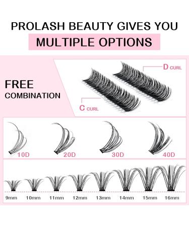 280 Pcs Cluster & Wispy Individual Lashes 40D-D-0.07-14 mm | DIY At-Home C D Curl Bottom Lashes - Buy Online on SooperMarket.com