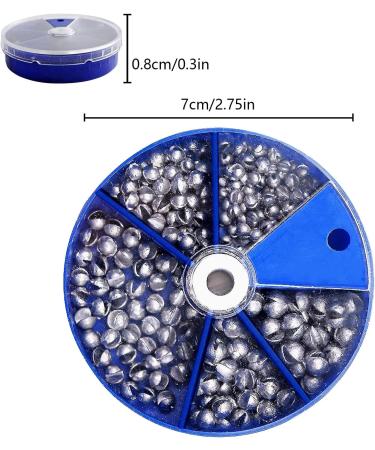 Aivoro Fishing Lime - 100 Lead Blast Weights with Storage Box | Removable Lead Weights in 5 Sizes (0.3g/0.6g/1g) - International Shipping Available - Buy Online on SooperMarket.com