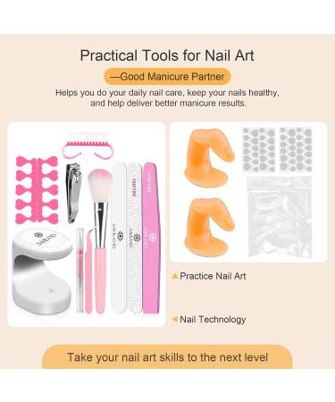 SAVILAND Acrylic Nail Kit with Nail Drill - All-In-One Professional Set for Beginners Gel Polish & UV Light - DIY Home Salon Gift - Buy Online on SooperMarket.com