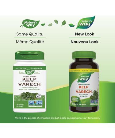 Nature s Way Kelp - Iodine Supplement for Thyroid Support from Kelp - Non-GMO - 180 Vegetarian Capsules Value Size 180 Count (Pack of 1) - Buy Online on SooperMarket.com