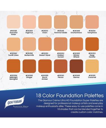 Graftobian Glamour Cr me Ultra HD Foundation Super Palette - Warm Color 1 Piece Set - Buy Online on SooperMarket.com