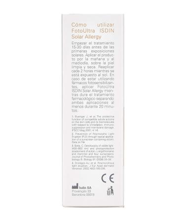ISDIN Foto Ultra Solar Allergy SPF 100+ - 50ml | Best Sunscreen for Sensitive Skin - International Shipping Available - Buy Online on SooperMarket.com
