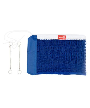 Sanung C-X2 Table Tennis Net for Any Standard Table,Professional Table Tennis Cotton Net with 2 Chains for Training Competition Thick Adjustable Tension Indoor Outdoor Ping Pong Mesh Net,Royal Blue