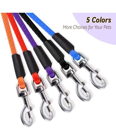 Lynxking 15M Purple Check Cord Dog Leash for Small Medium Large Dogs - Heavy Duty Training Lead with Comfortable Handle - Buy Online on SooperMarket.com