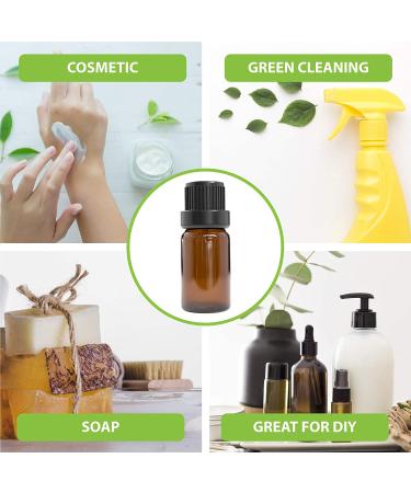 Refillable Empty Amber Glass Bottles for Essential Oils - 12 Pack with Dropper and Cap - DIY Aromatherapy Kit - Buy Online on SooperMarket.com