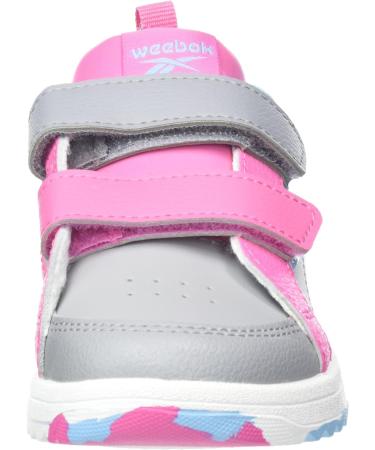 Reebok Baby Weebok Clasp Low Sneakers - Pure Grey/Digital Blue/True Pink - 5 UK Child - Buy Online on SooperMarket.com