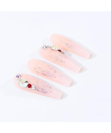 Brishow Coffin Artificial Nails - Long Gradient Ballerina Acrylic Press-On Nails (24pcs) for Women & Girls - Shop Now! - Buy Online on SooperMarket.com