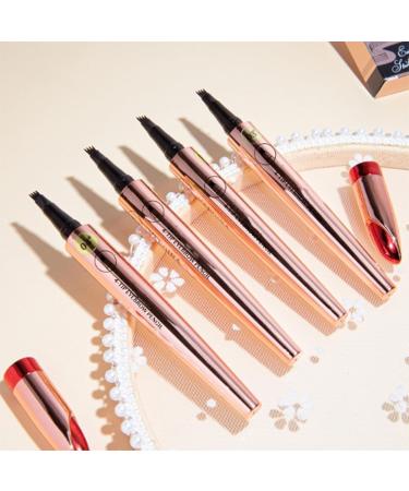 Magic Eyebrow Pencil-3D Waterproof Microblading Eyebrow Pencil Contouring Pen 4 Tipped Precise Brow Pen Magic Microblading Eyebrow Pen Natural Fine Stroke Microblading Eyebrow Pencil (Dark Coffee) - Buy Online on SooperMarket.com