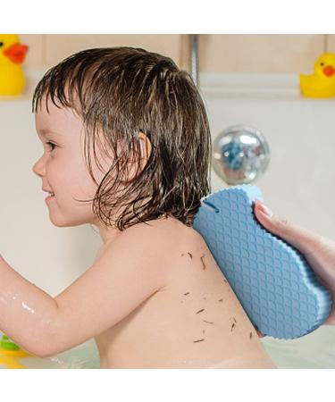 4Pcs Ultra Soft Exfoliating Bath Sponge Set for Adults, Children, and Pregnant Women - Reusable Shower Sponge - Blue, Pink, Gray, White - Buy Online on SooperMarket.com