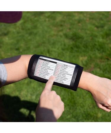 Pro Athletics QB Playbook Wristband - 12-Pack Black | Football Quarterback Play Wristbands for Youth, 3 Compartments - Wrist Coach for All Sports - Buy Online on SooperMarket.com