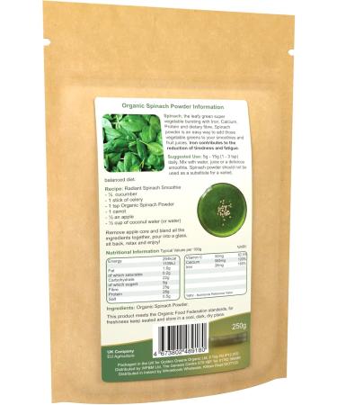 Golden Greens Organic Spinach Powder 250 g - Buy Online on SooperMarket.com