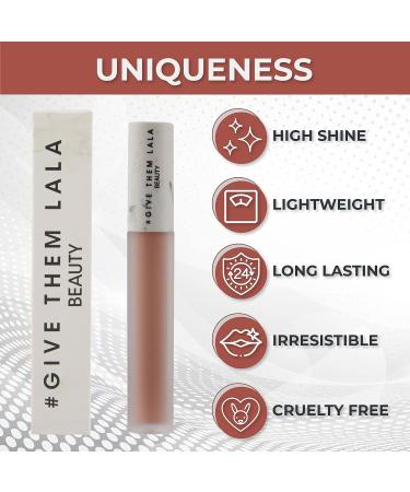 GIVE THEM LALA Hydromatte Liquid Lipstick - Satin Soft, Long Lasting, Cruelty Free Lip Makeup | I Love You - Buy Online on SooperMarket.com