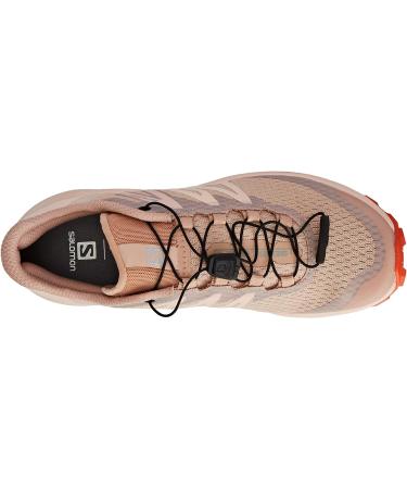 Salomon Women's Sense Ride 4 Trail Running Shoes - Sirocco/Peachy Keen/Red Orange - Size 9 - Buy Online on SooperMarket.com