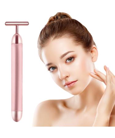 Face Massage Tool Electri Facial Lifting Toning Sculpting Device T Shape Beauty Bar Mini Microcurrent Vibration Massager Wand Face Neck Skin Care Reduce Puffiness Improve Wrinkles Anti Aging Device