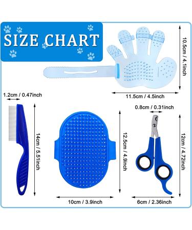 Bunny Grooming Kit: Rabbit Brush, Hair Remover, Nail Clipper, Comb & Bath Brush in Blue - Buy Online on SooperMarket.com