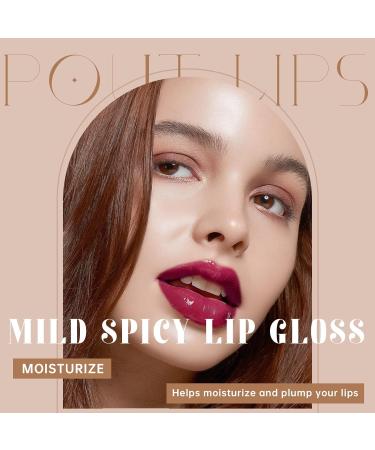 Plumping Lip Oil | Hydrating Chilli Extract Lip Plumper Gloss | Long Lasting Waterproof Tinted Lip Balm for Women - Buy Online on SooperMarket.com