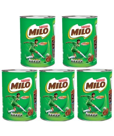 Nestle 5 x 400g Chocolate Flavour Milo Milk Drink With Welari Thank You Card Malted Vitamin Minerals Calcium Activ-go for Kids (2kg)