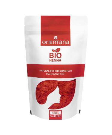 Orientana - organic henna hair color |Mahogany red |100% vegan natural organic powder for long hairPermanent plant hair color that gives the hair abundance |From carrots to the dark mahogany-100g 100 g (1-pack) Mahogany
