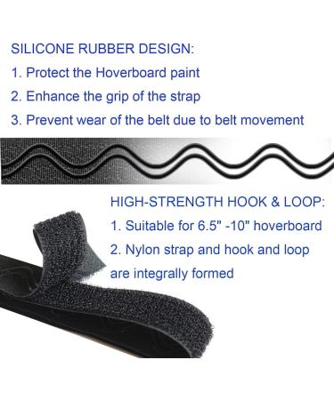 Woyeainy 4 Pack Adjustable Hoverboard Seat Attachment Straps - Kart Accessories Replacement Straps with Wavy Gel - Buy Online on SooperMarket.com