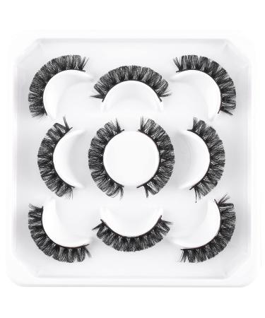 Buy HICOCU Russian Strip False Eyelashes | D DD Curl Fluffy Mink | 5 Pairs Reusable - Buy Online on SooperMarket.com