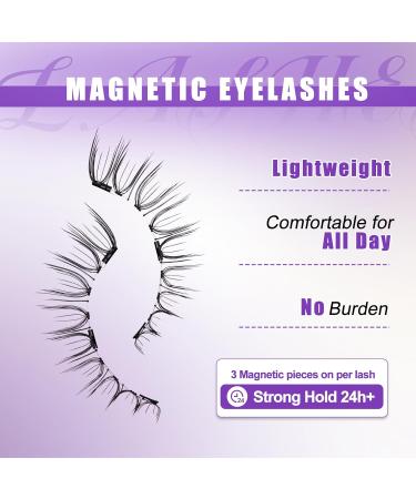 Shop Wendy Lashes Magnetic Eyelashes with Applicator - No Glue Lightweight & Reusable Fluffy Lashes - 2 Pairs of Natural Styles - Buy Online on SooperMarket.com