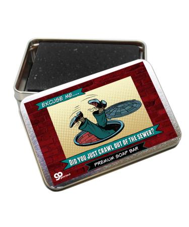 Crawl From Sewer Soap Bar - Unique Gag Gift for Adults | Funny Charcoal Infused Bath Gift - Easter & Stocking Stuffer Idea - Buy Online on SooperMarket.com
